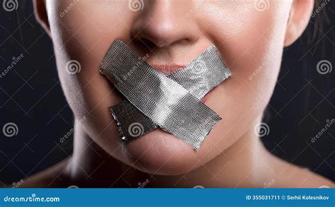 mouth taped shut symbolizes  suppression   speech