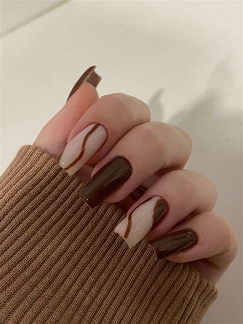 Uñas Color Cafe, Punk Nails, Casual Nails, Arylic Nails, Top Nail ...