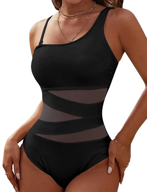 Blooming Jelly Women's Sexy One Piece Bathing Suits One Shoulder