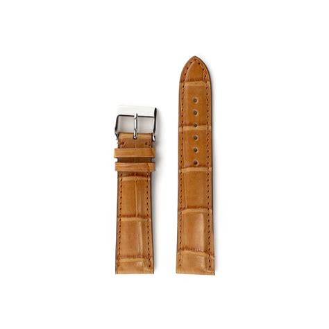 alligator matt honey handmade leather  straps lic leather