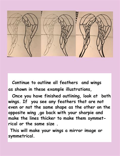 how to draw angel wings 1