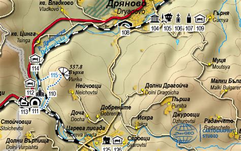 Област Габрово - туристическа карта - DavGEO