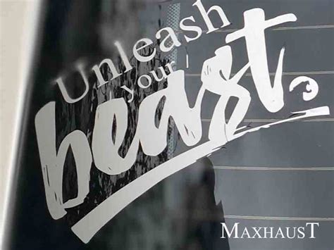 "Unleash your Beast" Sticker (Black) | Maxhaust