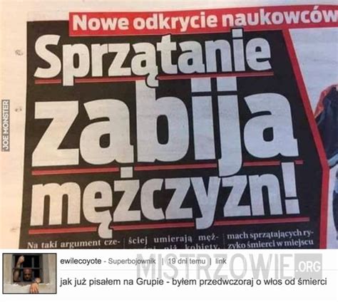 Sprzątanie zabija mężczyzn