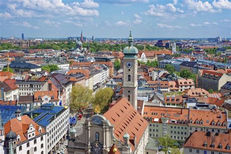 Munich city center skyline stock photo. Image of tourists - 51808192