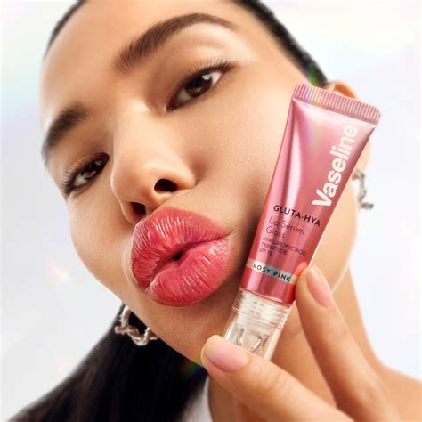 vaseline gluta hya serum gloss tinted lip care rosy pink ml tesco