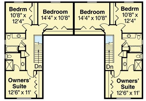 3 Bedroom Duplex House Plan - 72745DA | Architectural Designs - House Plans