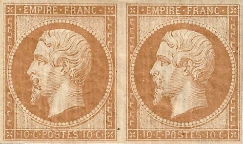 france  empire imperforate  centimes dark bistre catawiki