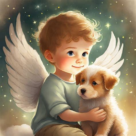 firefly cute adorable  angel   puppy   shessoartsy
