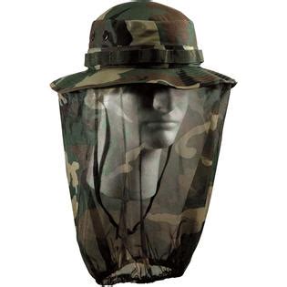 Rothco Woodland Camouflage Boonie Hat With Mosquito Netting