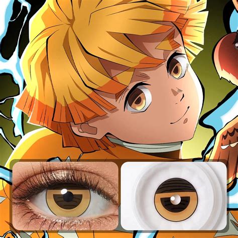demon slayer zenitsu eye contacts halloween contact lenses