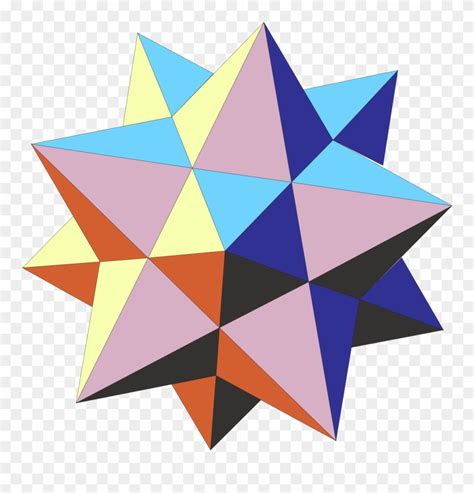 First Stellation Of Dodecahedron - Малый Звездчатый Додекаэдр Clipart ...
