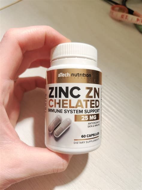 БАД ATech nutrition ZINC ZN CHELATED 25mg | отзывы