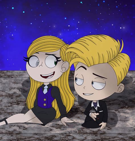 Nighttime Rooftop Romance (Uglydolls Lou X Starna) by SnowyWolfQueen on