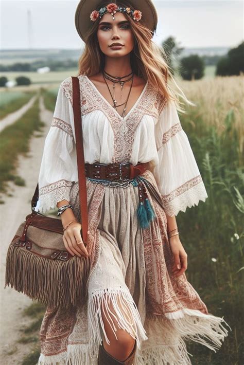 womens boho chic outfit bohemian fashion boho style clothing boho