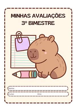 Capa De Prova 3 Bimestre Para Imprimir - Capa de prova 3º bimestre para imprimir | Educlub
