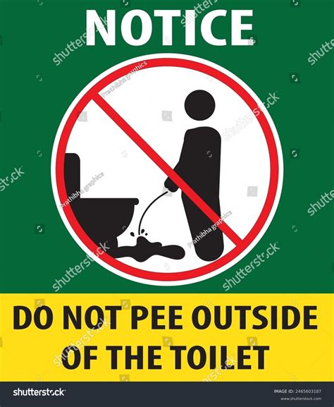 Do Not Pee Outside Toilet Sign Stock Vector (Royalty Free) 2465603187