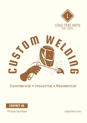 Custom Welding Works Poster | BrandCrowd Poster Maker | BrandCrowd