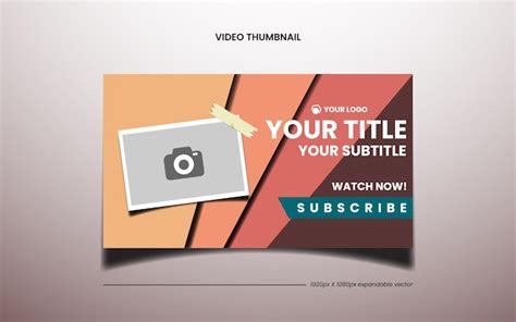 Premium Vector | Video thumbnail vector template