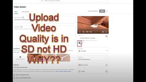 Why My Video is in SD but not in HD 1080 or 4K when Upload to Youtube ...