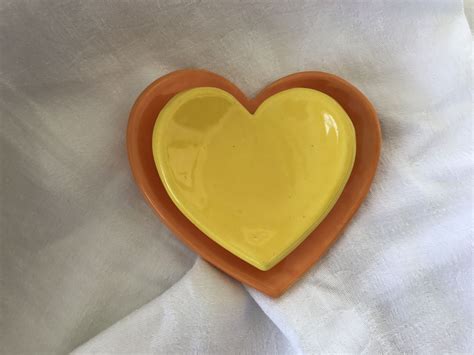 Heart dishes (2) Hlína, Jídla, Srdce, Jídlo