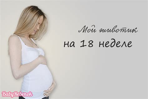 18 неделя беременности: фото, животик, УЗИ, шевеления
