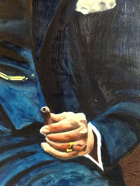 Unknown - Winston Churchill Large Portrait Oil Painting at 1stDibs ...