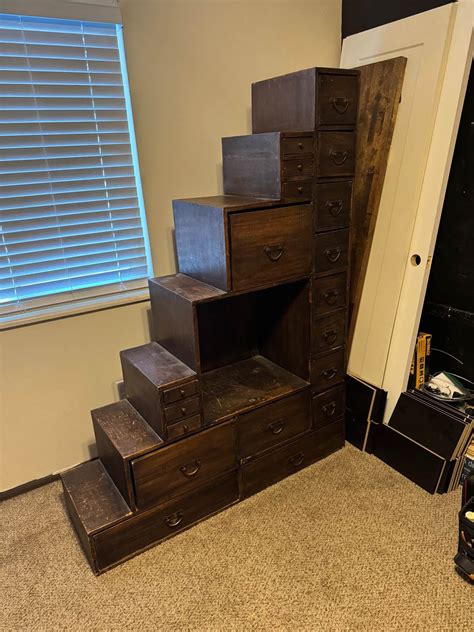 Japanese style Asian Step Chest of drawers - Dressers & Chests of