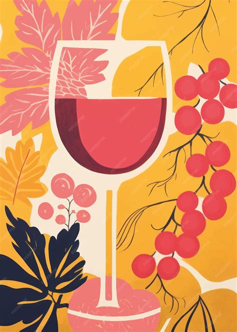 Premium Vector | Vibrant wine glass illustration