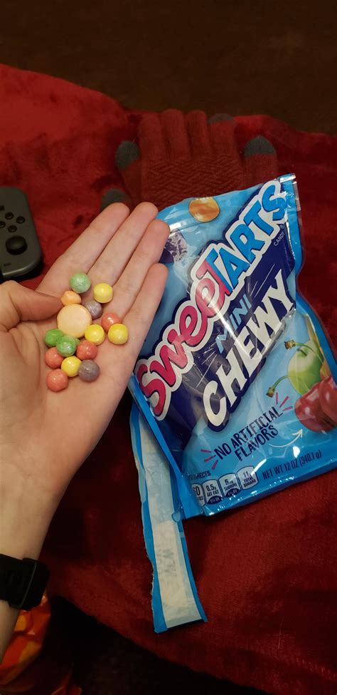 I found a sour Sweetart inside my mini chewy Sweetart bag : r