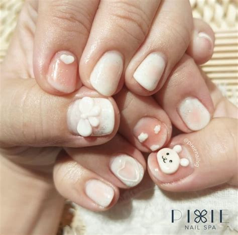 45 Bunny Nails You'll Absolutely Adore - ♡ July Blossom
