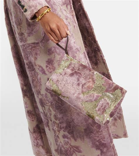 Dries Van Noten Floral jacquard clutch Dries Van Noten