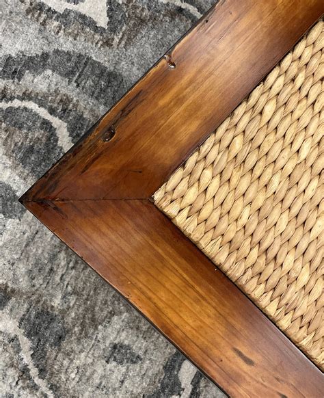 Encore Furniture Gallery-Ralph Lauren Wood and Seagrass Coffee Table