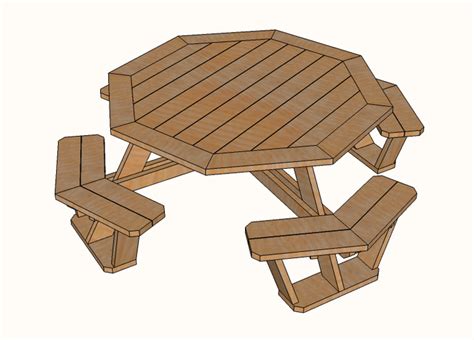 Octagon Picnic Table plans » Famous Artisan