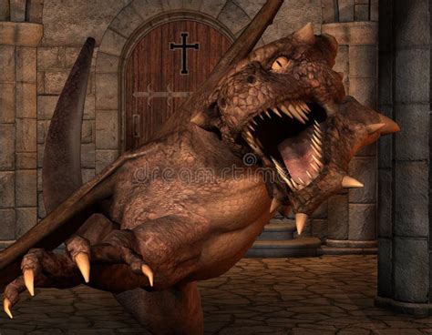 angry dragon stock illustration illustration  aggressive