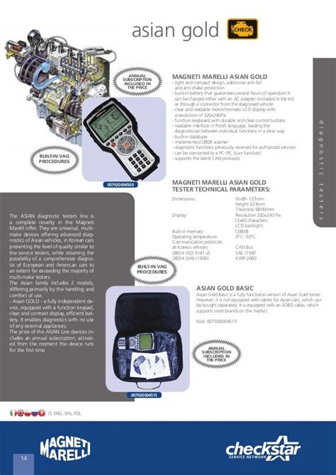 Magneti Marelli Workshop Equipment Catalog 2014 EN
