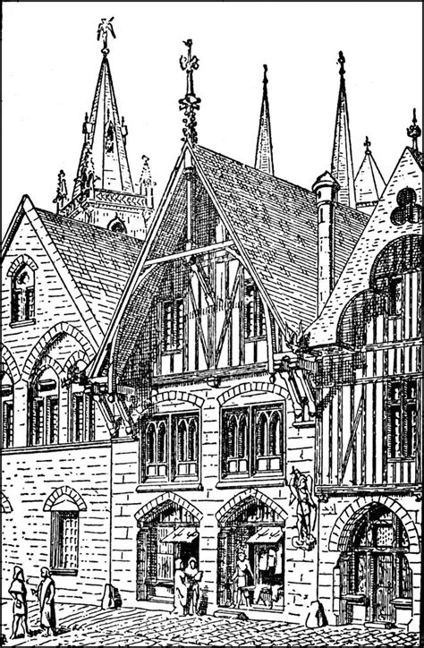 A Medieval Shop, Storefront Illustration of the storefront of a ...