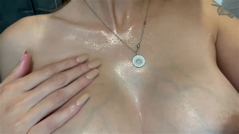 Veiny, oiled up boobs!