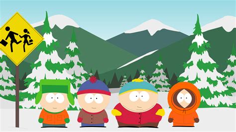 South Park Adventure: 4K Ultra HD Wallpaper featuring the Gang