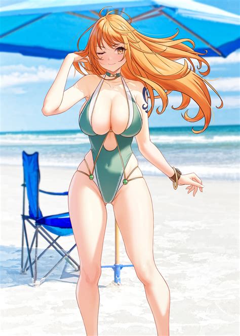 redhead, big boobs, cleavage, anime, anime girls, Nami (One Piece