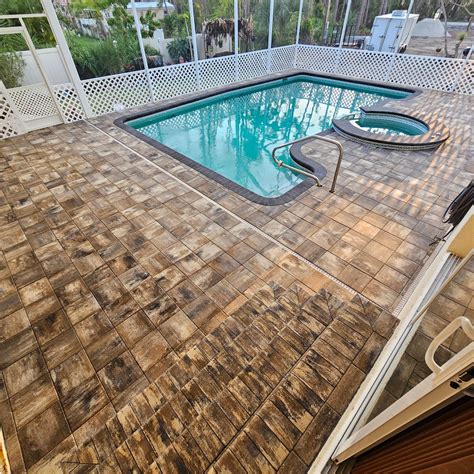 Lakewood Ranch Paver Pool Deck Install | Starshine Surfaces