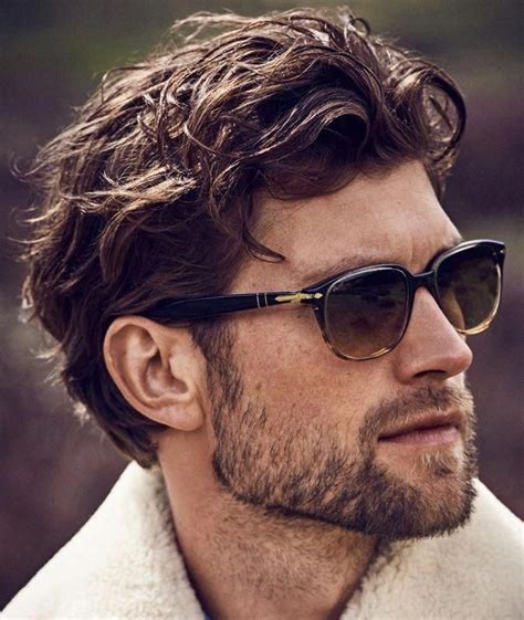 hairstyle  wavy hair men