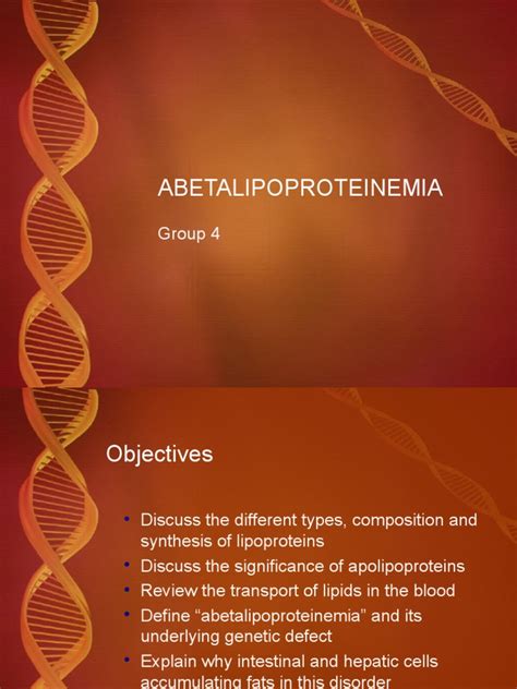 Abetalipoproteinemia Final | Lipoprotein | Cholesterol