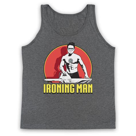 IRONING MAN UNOFFICIAL IRON MAN SUPERHERO PARODY STARK ADULTS VEST TANK