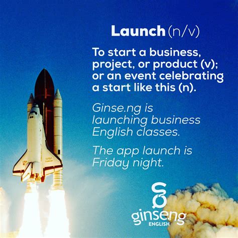 Launch - Definition | Ginseng English | Learn English