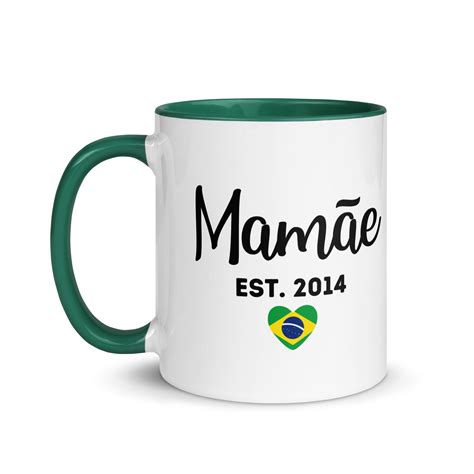 Personalized Mom Mug With Color, Custom Brazil Mom Mug, Brazil Mom Gift