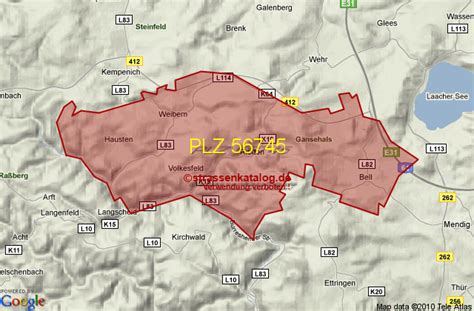 Postleitzahlgebiet 56745 - PLZ