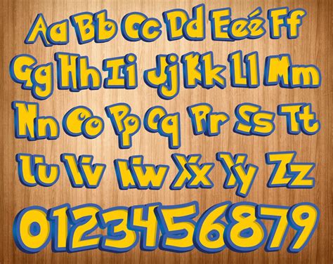 Pokemon font png pokemon alphabet pokemon letters pokemon | Etsy