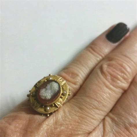 10k Victorian Cameo Ring Antique Cameo Ring - Etsy