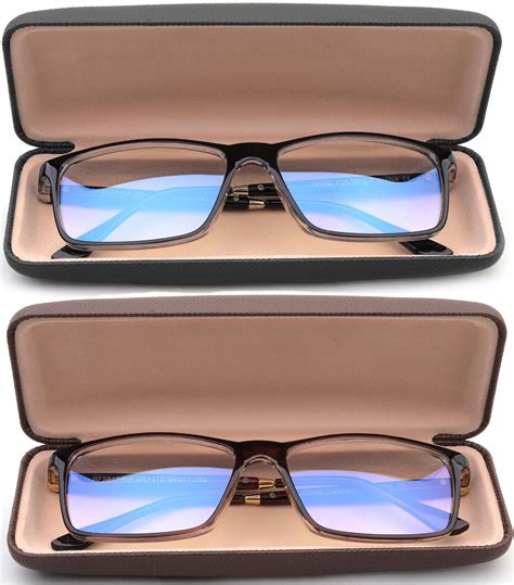 Anti Blue Ray Blue Light Blocking Reading Glasses Anti Glare With Case ...